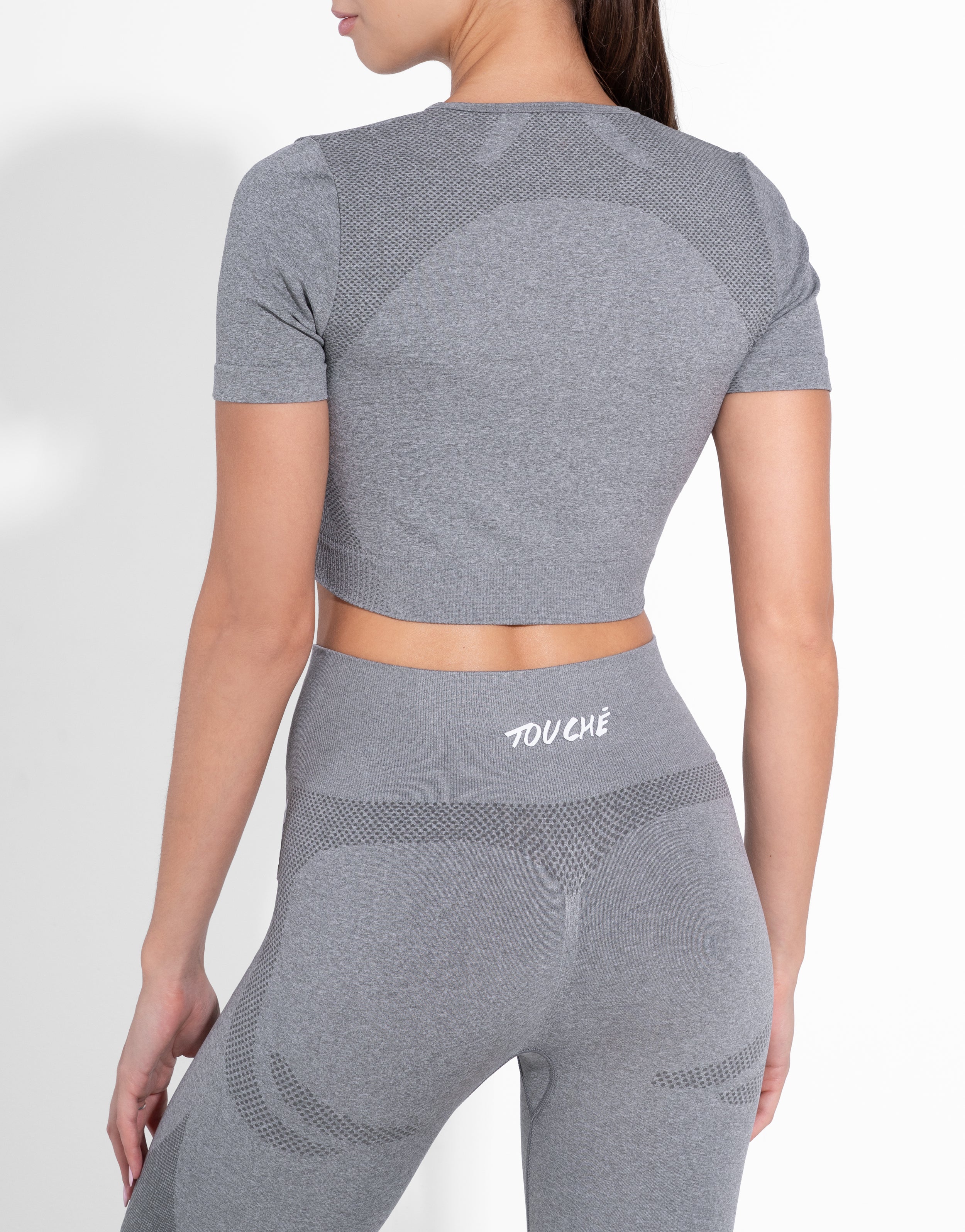 BREATHER DARK GREY TOP SEAMLESS