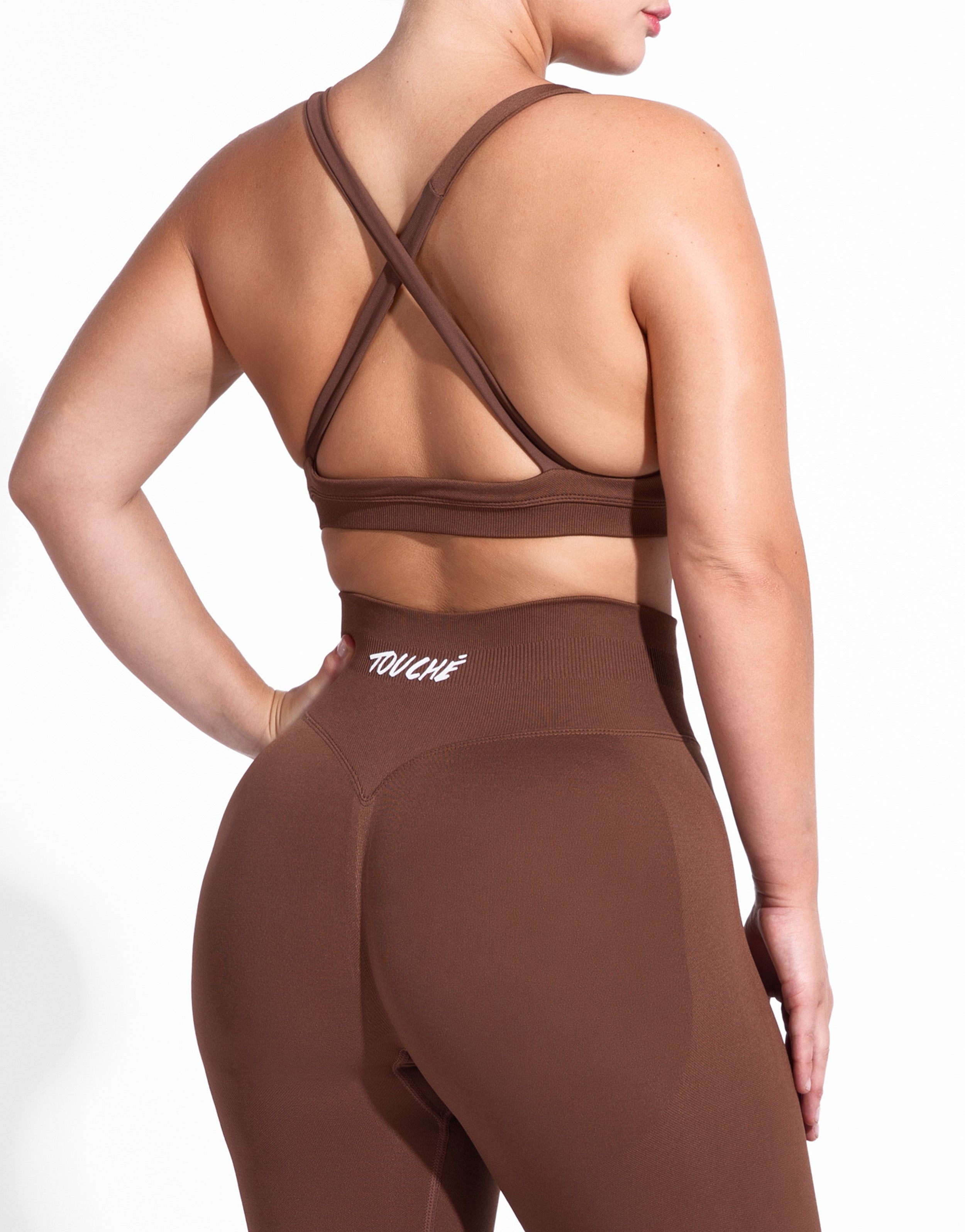 ELASTIC MOCHA TOP SEAMLESS