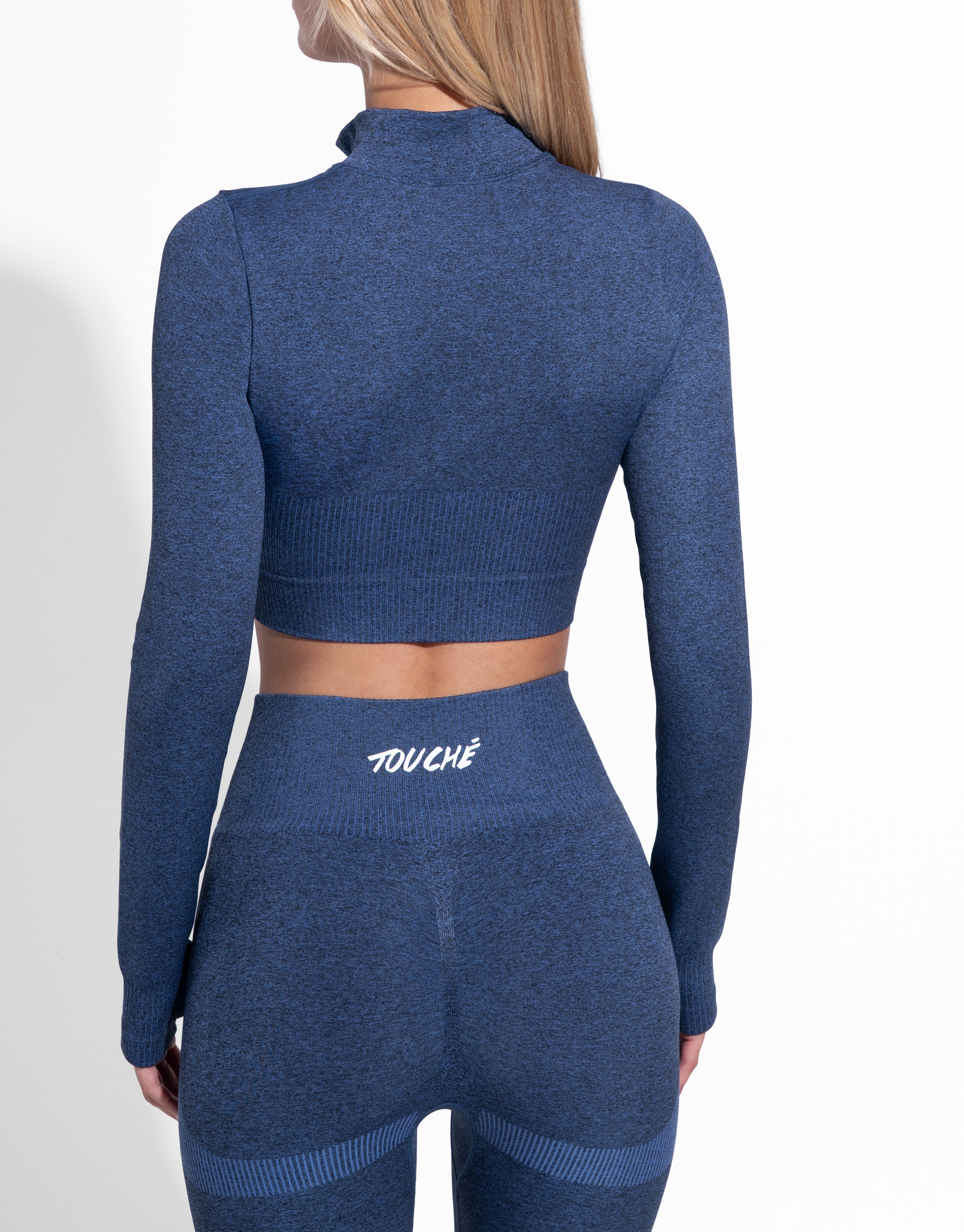 ZIPPER NAVY TOP SEAMLESS
