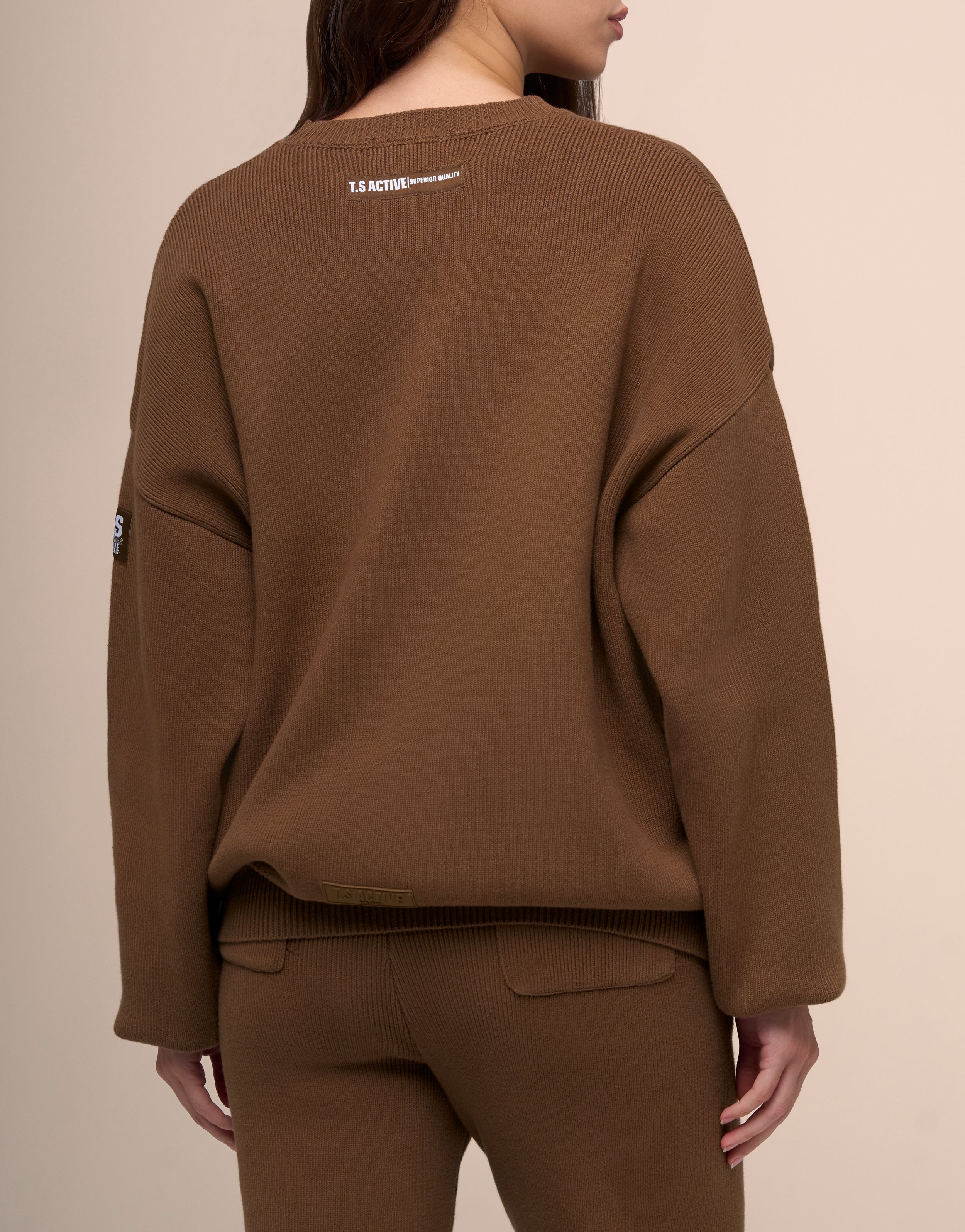KNITTED MOCHA HOODIE
