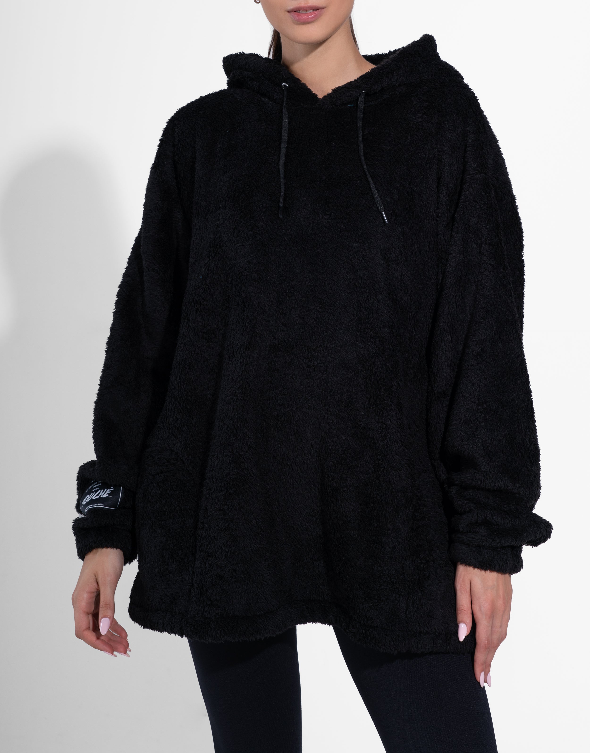 FLUFFY BLACK HOODIE