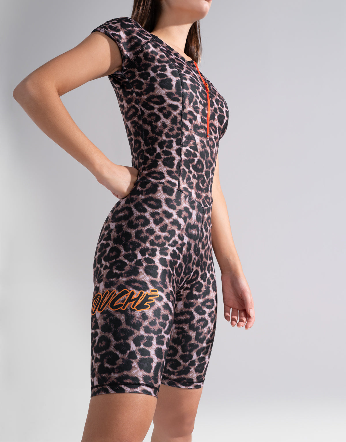 LEOPARD SHORT UNITARD