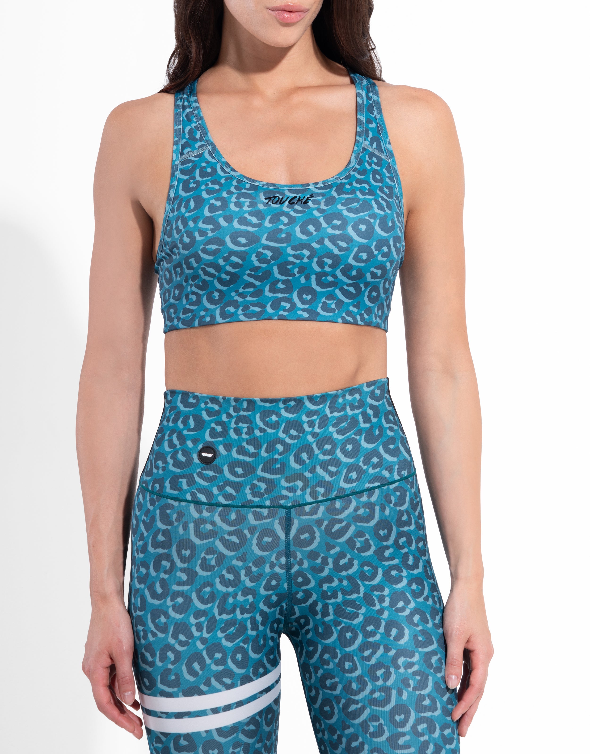 TEAL LEOPARD TOP