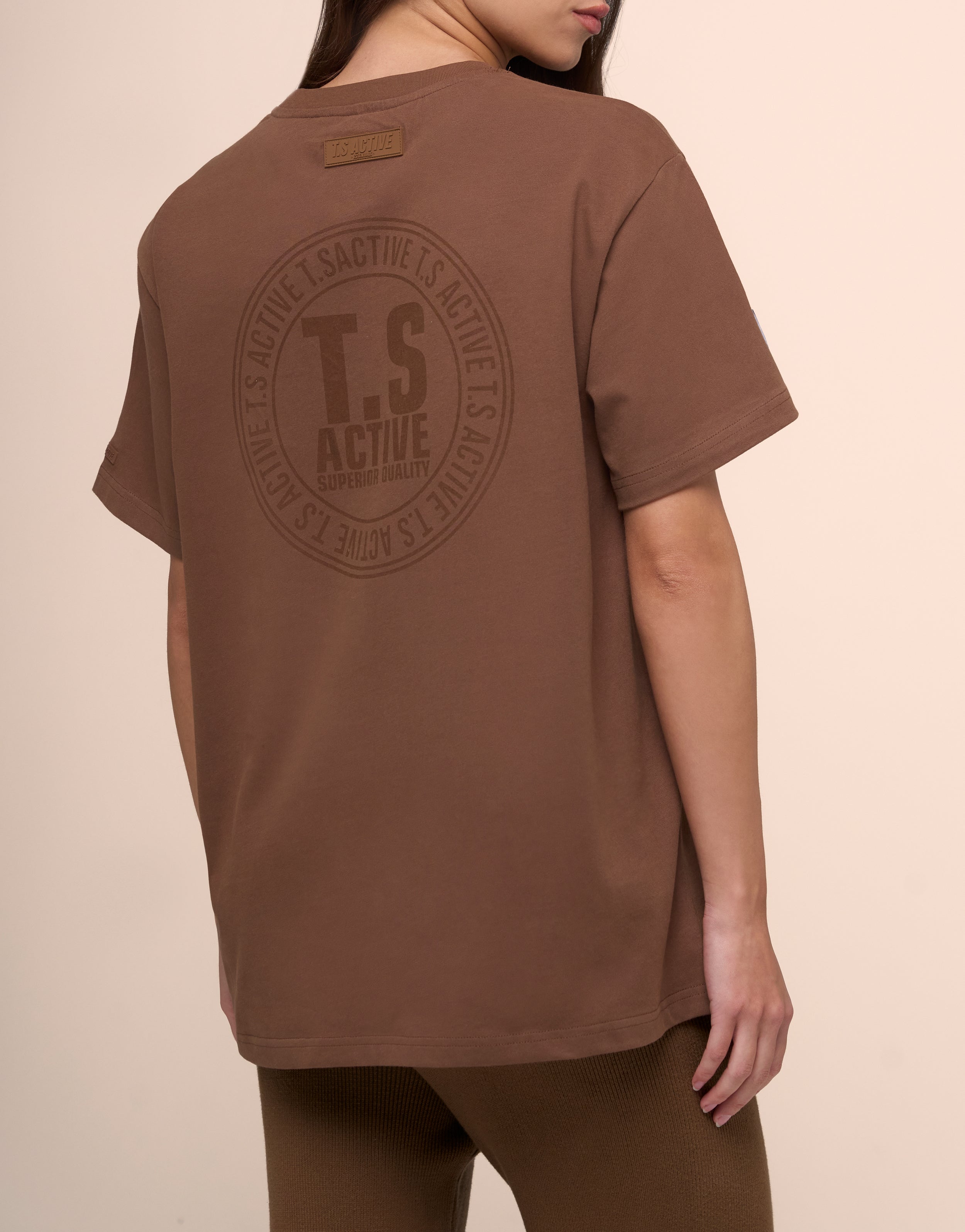 KNITTED MOCHA TEE